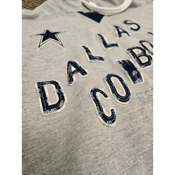 Dallas Cowboys NFL Team Apparel Hoodie Sleeveless Sweatshirt Gray (Men's Large) - Picture 2 of 7